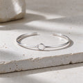 Women's Silver Open Circle Bangle