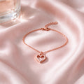 Women's Rose Gold Heart Bracelet