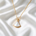 Women's Mother of Pearl Fan Necklace