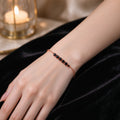 Women's Rose Gold Black Stone Bracelet