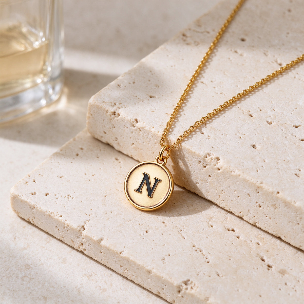 Women's Vintage Letter Coin Necklace